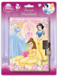 Dagbog / Notesbog med lås, Disney prinsesse motiv